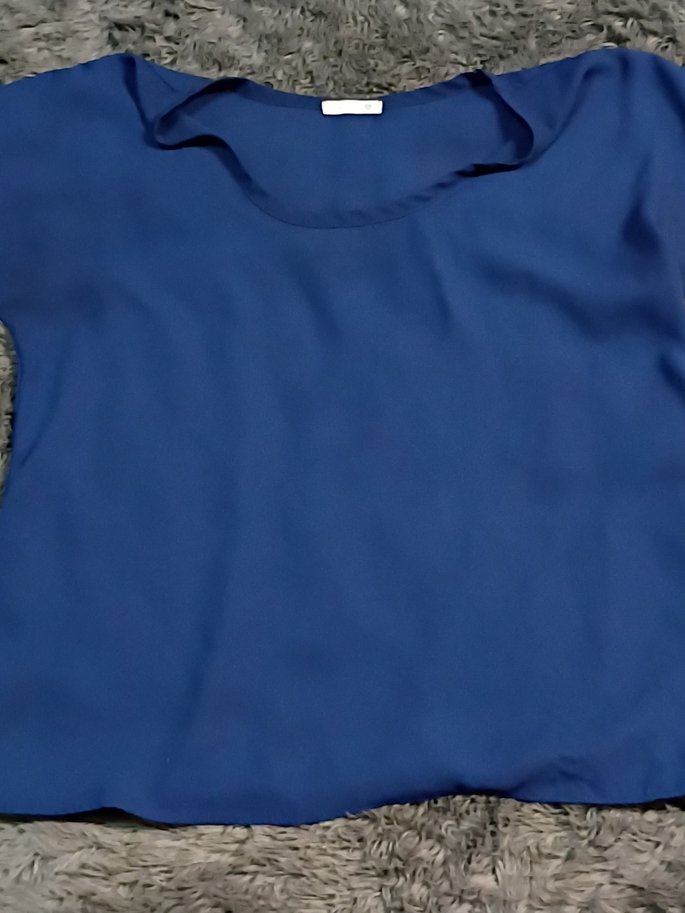 Soprano Deep Blue Scoop Neck Blouse